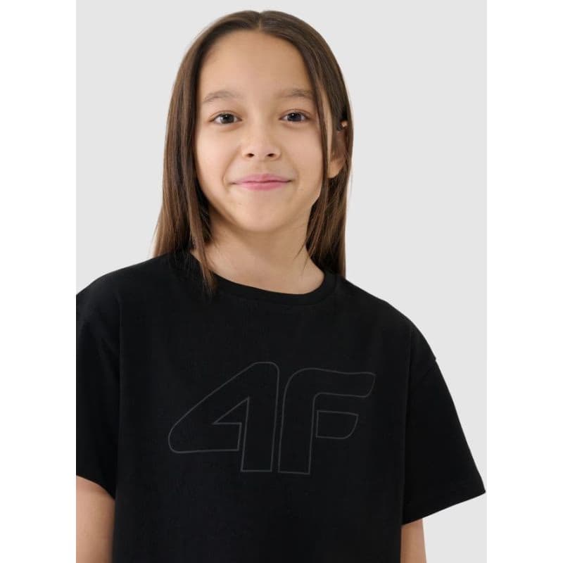 Dievčenské tričko s krátkym rukávom 4F JUNIOR TSHIRT F2333-20S-DEEP BLACK 2