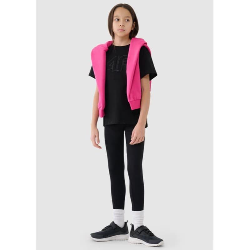 Dievčenské tričko s krátkym rukávom 4F JUNIOR TSHIRT F2333-20S-DEEP BLACK 4