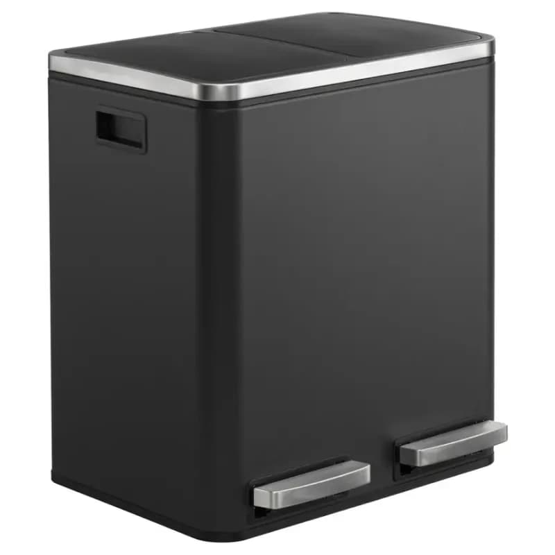 Odpadkový kôš 2x15 l čierny LTB030BH01