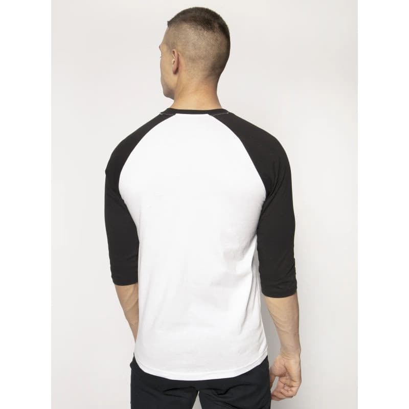 Pánske tričko s krátkym rukávom VANS STYLE 76 RAGLAN-WHITE-BLACK 3