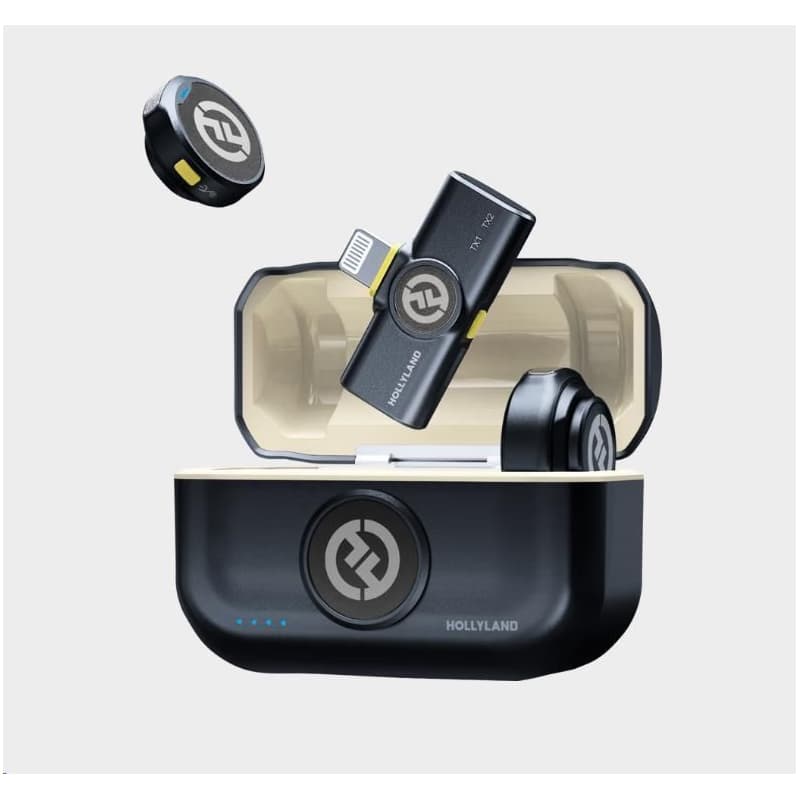Hollyland Lark M2 Lightning - Wireless Lavalier Microphone (Duo, Shine Charcoal)