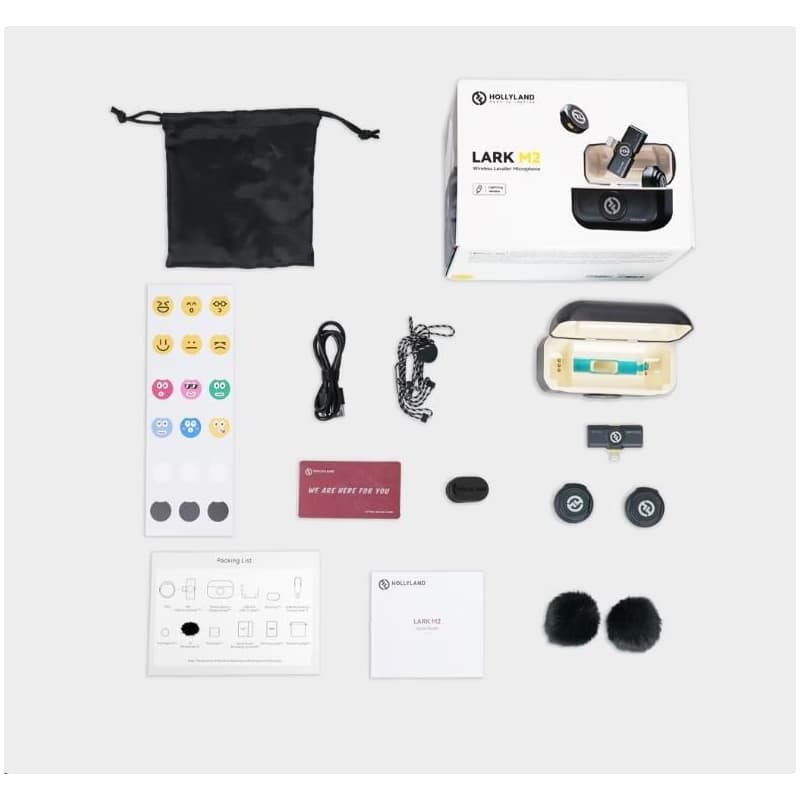 Hollyland Lark M2 Lightning - Wireless Lavalier Microphone (Duo, Shine Charcoal) 3