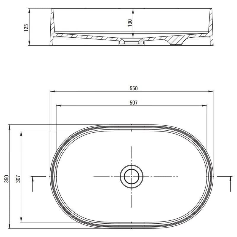 DEANTE - Silia titanium Granit umývadlo, oval CQS_TU6S 4