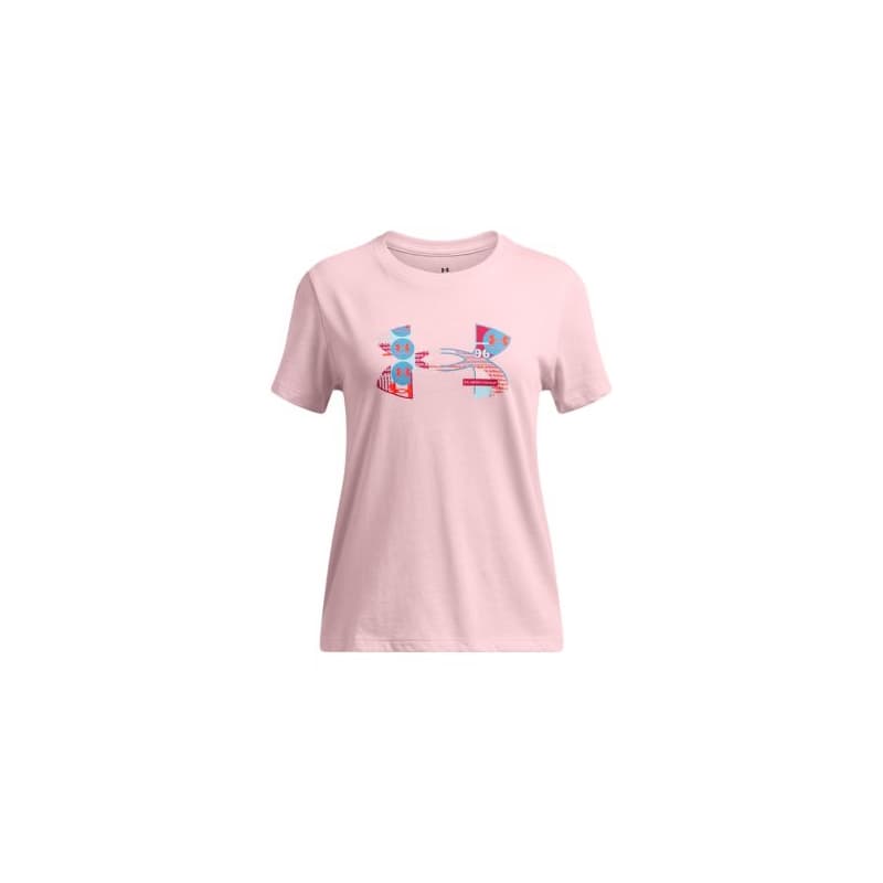 Dievčenské tričko s krátkym rukávom UNDER ARMOUR UA Big Logo UA Fill SS-PNK