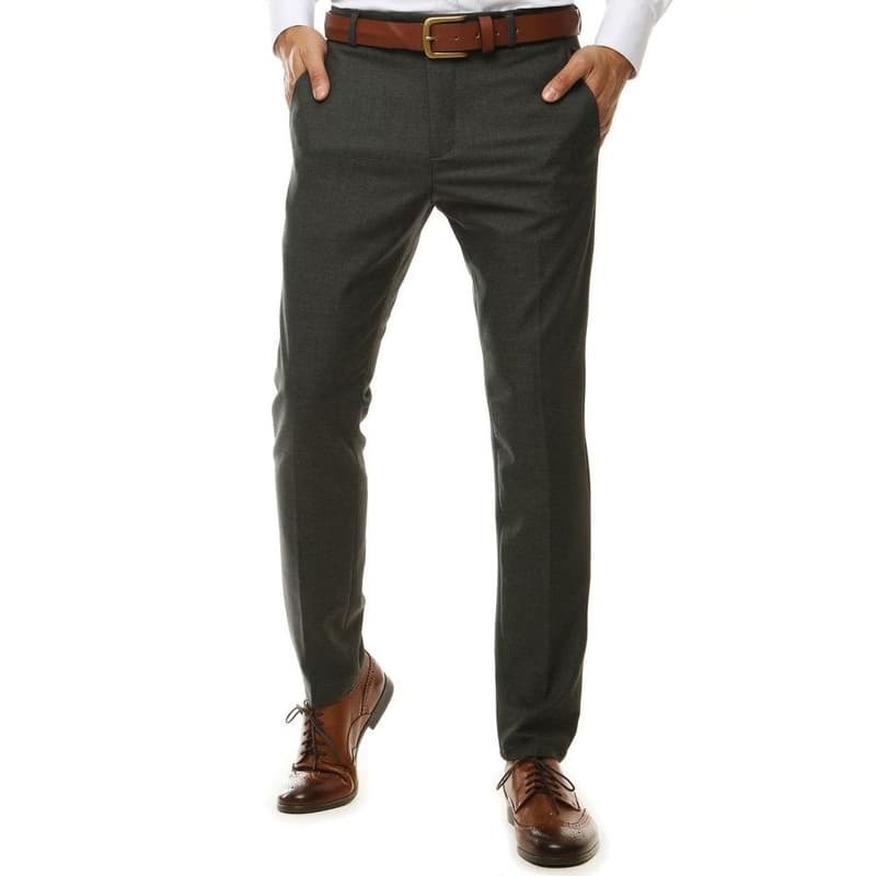 Elegantné tmavo-sivé pánske nohavice UX2547 skl.1 2