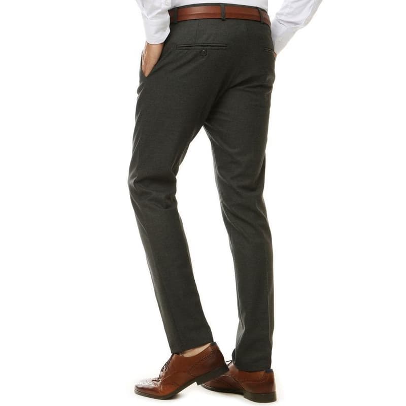 Elegantné tmavo-sivé pánske nohavice UX2547 skl.1 4
