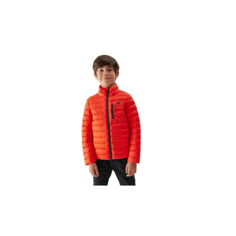 Chlapčenská bunda 4F JUNIOR DOWN JACKET-JAW23TDJAM220-70S-ORANGE 1