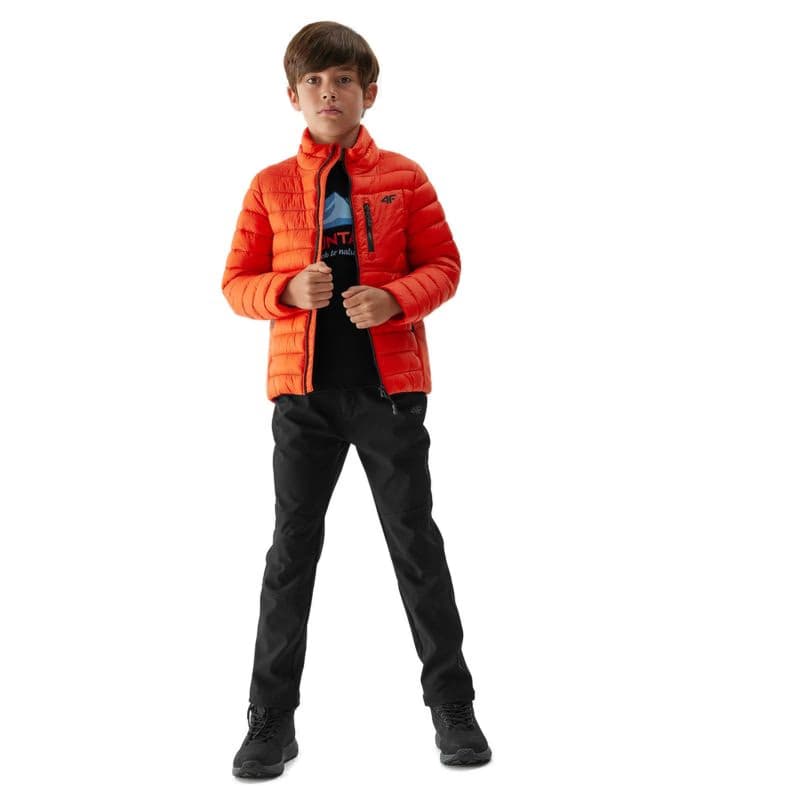 Chlapčenská bunda 4F JUNIOR DOWN JACKET-JAW23TDJAM220-70S-ORANGE 6