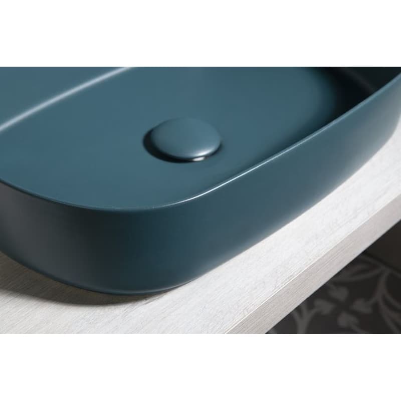 ISVEA - INFINITY OVAL keramické umývadlo na dosku, 55x36cm, matná zelena Petrol 10NF65055-2P 5