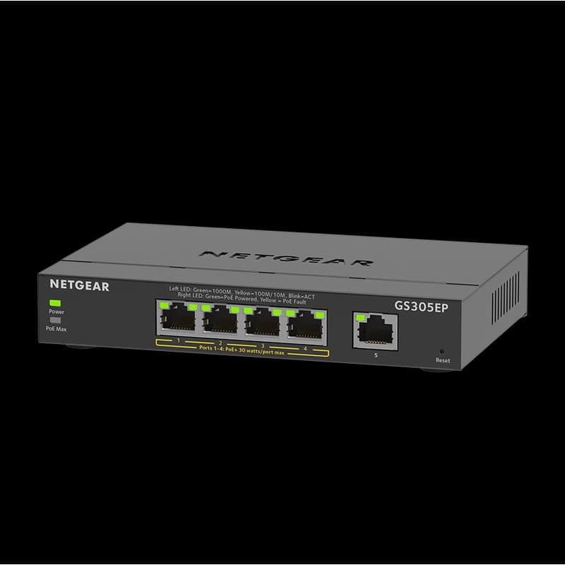 NETGEAR 5PT GE PLUS SWCH W/POE+ 1