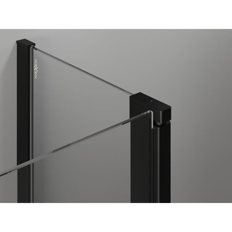 MEXEN/S - Mist Duo sprchovací kút dvere krídlové 110 x 80, transparent, čierna 8A4-110-080-70-00 2