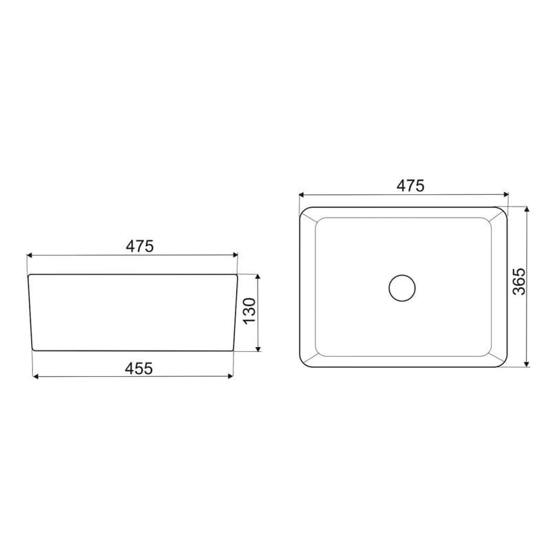 KERRA - Umývadlo na dosku KR-182 MARBLE BL/G 5907548118448 2