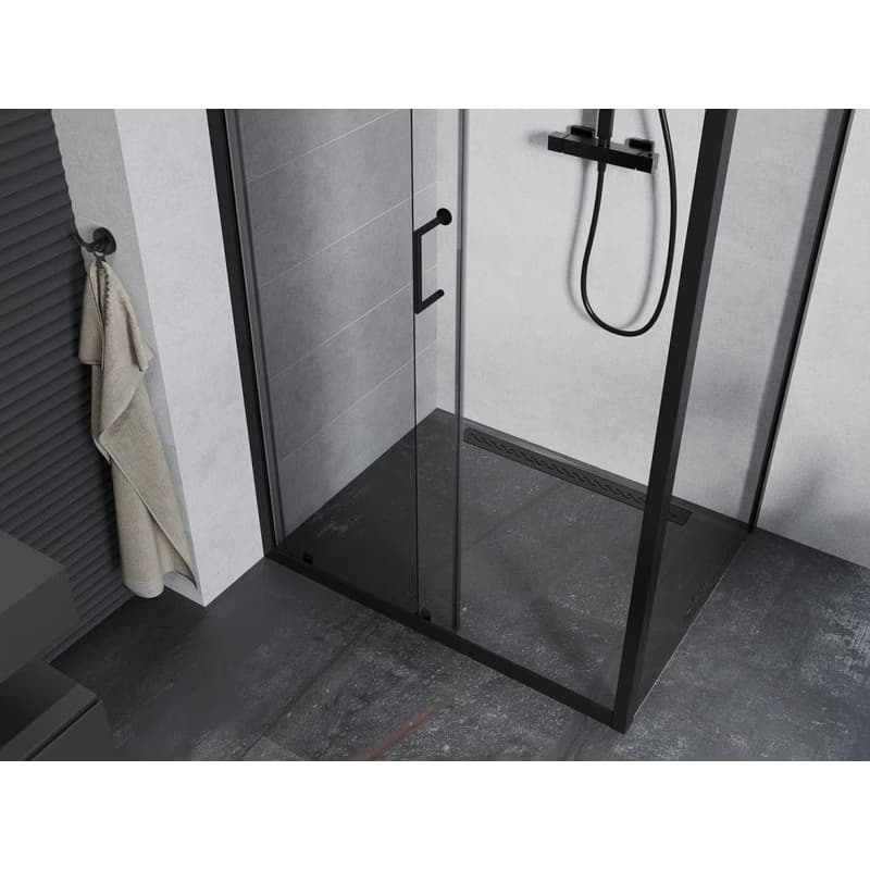 MEXEN/S - APIA sprchovací kút 120x90, transparent, čierna 840-120-090-70-00 5