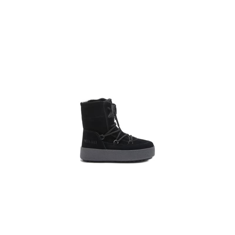Dievčenské vysoké zimné topánky MOON BOOT JTRACK LACE SUEDE, 003 black 1