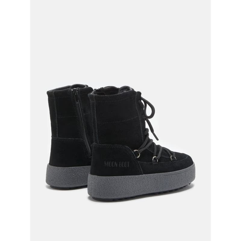 Dievčenské vysoké zimné topánky MOON BOOT JTRACK LACE SUEDE, 003 black 2