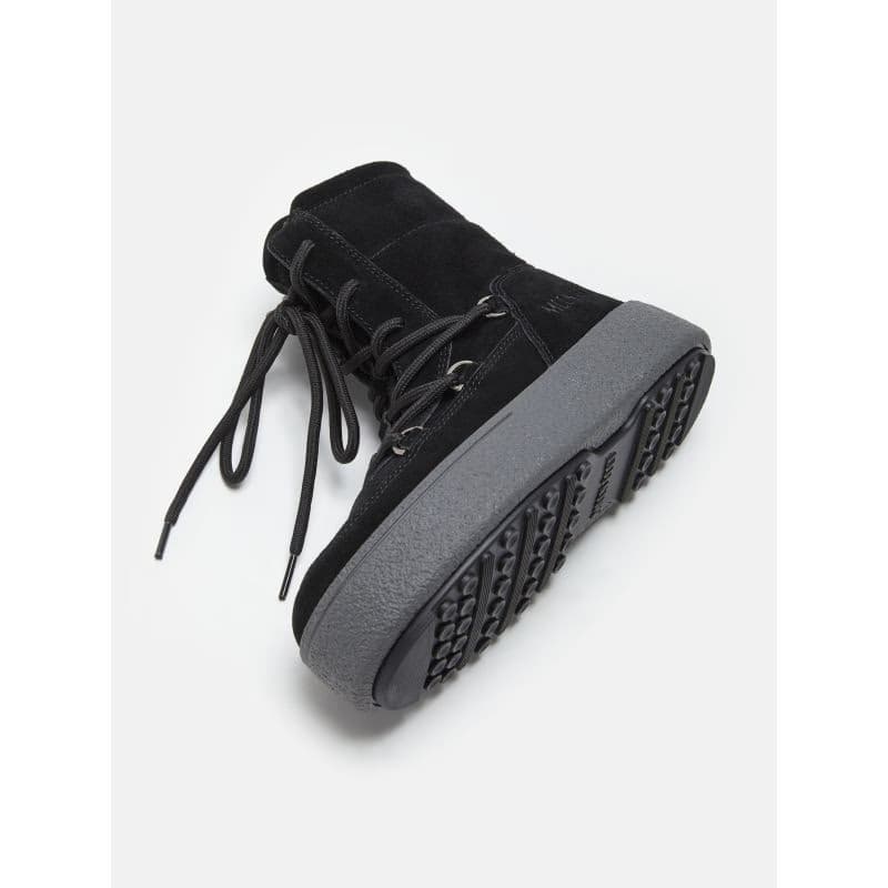Dievčenské vysoké zimné topánky MOON BOOT JTRACK LACE SUEDE, 003 black 3