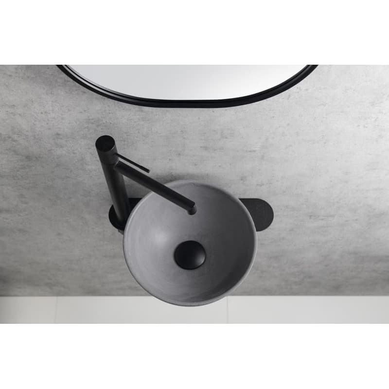SAPHO - MINOR betónové umývadlo na dosku, priemer 26cm, šedá mat MR26017 3