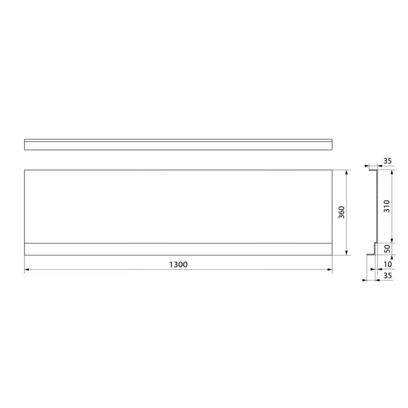 POLYSAN - DEEP PLAIN NIKA panel 130x36cm 72956 2