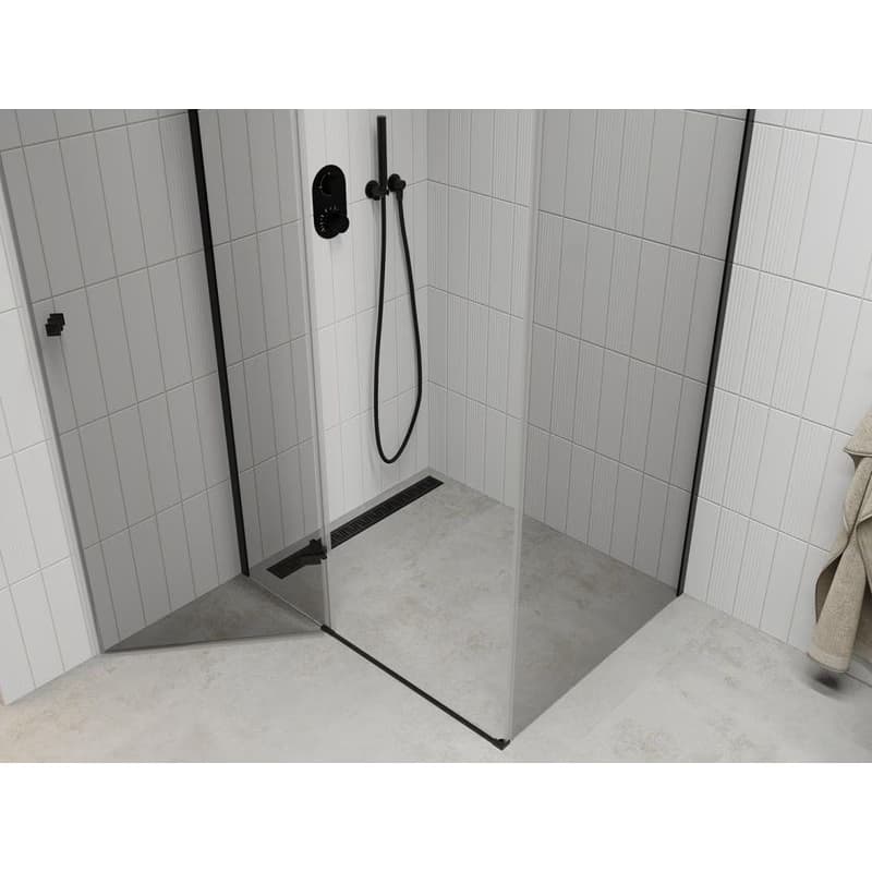 MEXEN/S - ROMA sprchovací kút 110x80, transparent, čierna 854-110-080-70-00 5
