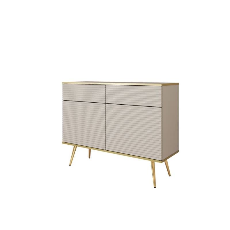 ArtPS Komoda BIJOU KSZ-107 MDF | béžová / zlaté nohy 1
