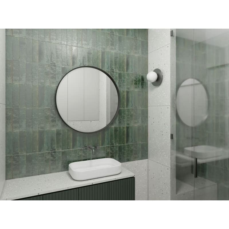 OLSEN SPA - Zrkadlo bez osvetlenia REISA BLACK - Priemer - 80 cm OLNZREI80B 5