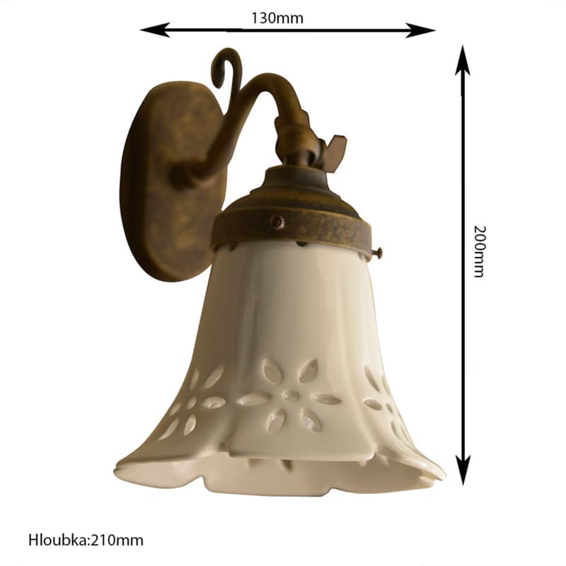 SAPHO - MARSALA svietidlo E14, 40W, 230V, IP21, keramické tienitko, bronz MC077 3
