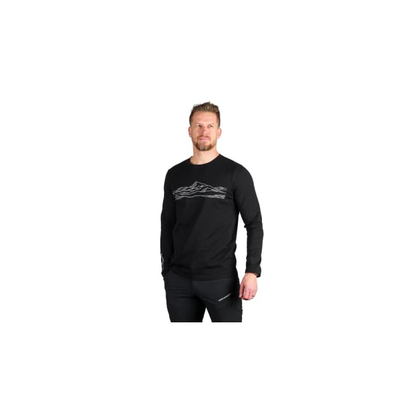 Pánske turistické tričko s dlhým rukávom NORTHFINDER BODI-269black 1