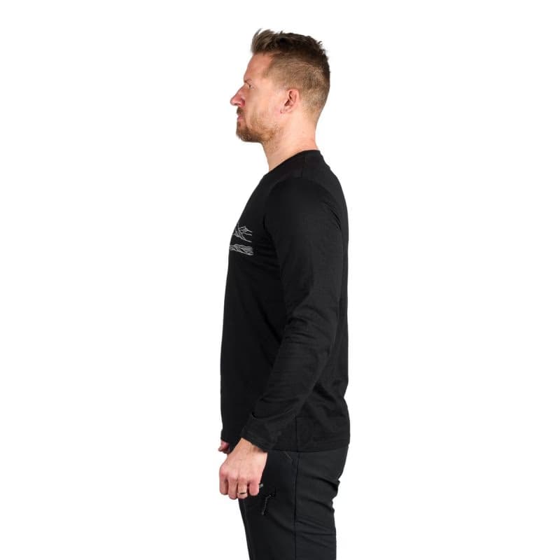 Pánske turistické tričko s dlhým rukávom NORTHFINDER BODI-269black 3