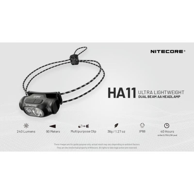 Čelovka NITECORE HA11 - Ultra light 2