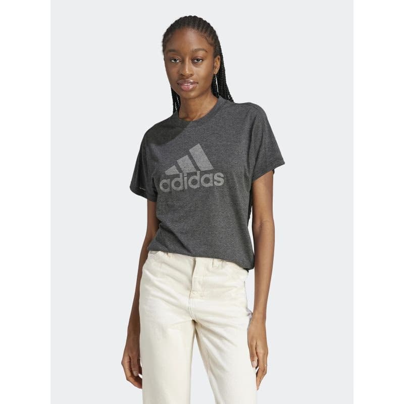 Dámske tričko s krátkym rukávom ADIDAS W WINRS 3.0 TEE-IM2423-black melange grey three, 2