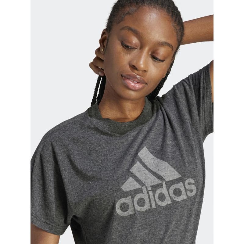 Dámske tričko s krátkym rukávom ADIDAS W WINRS 3.0 TEE-IM2423-black melange grey three, 5