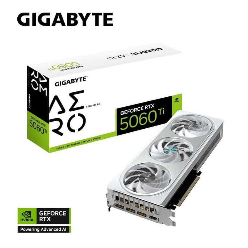GIGABYTE VGA NVIDIA GeForce RTX 5060 Ti AERO OC 8G, 8G GDDR7, 3xDP, 1xHDMI 1