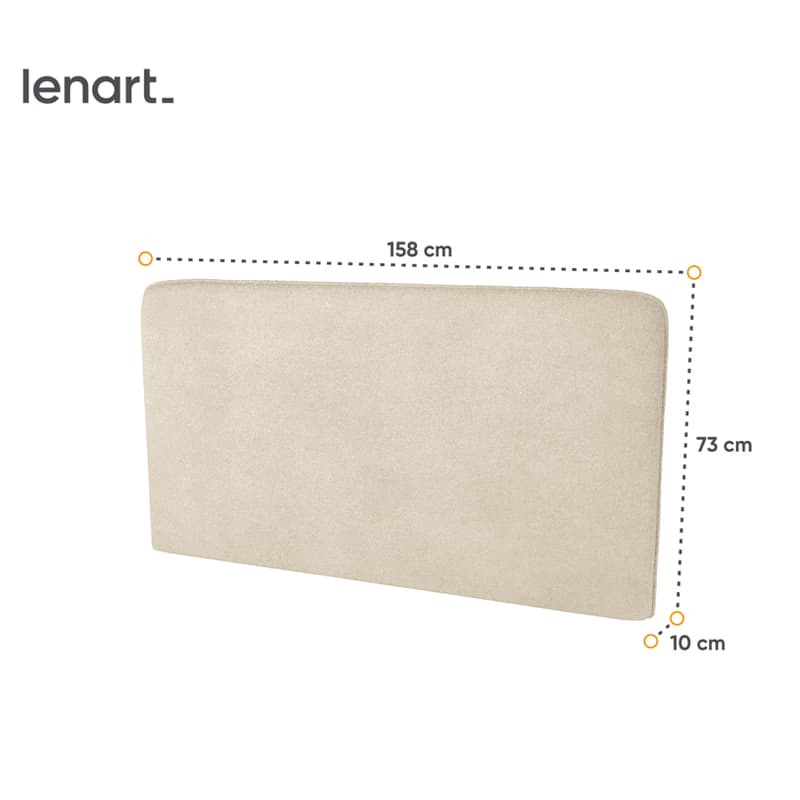 Dig-net nábytok Čalúnený panel Lenart BED CONCEPT BC-17 / 160 | béžová 3
