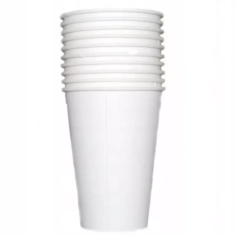 Biele papierové poháre (10 ks) 200ml 1