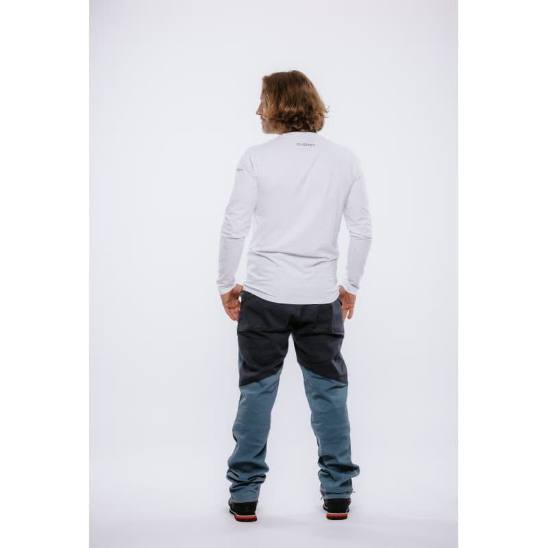 Pánske turistické tričko s dlhým rukávom EVERETT TRAIL M white 3