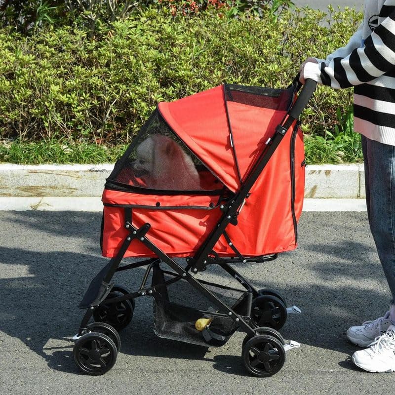 Kočík pre psy do 10 kg a 43 cm, červený 1