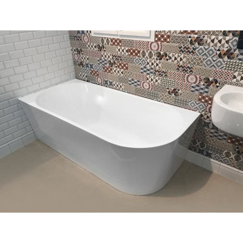 AQUALINE - TIBERA L rohová stojaca vaňa 170x80cm, biela E1026 4