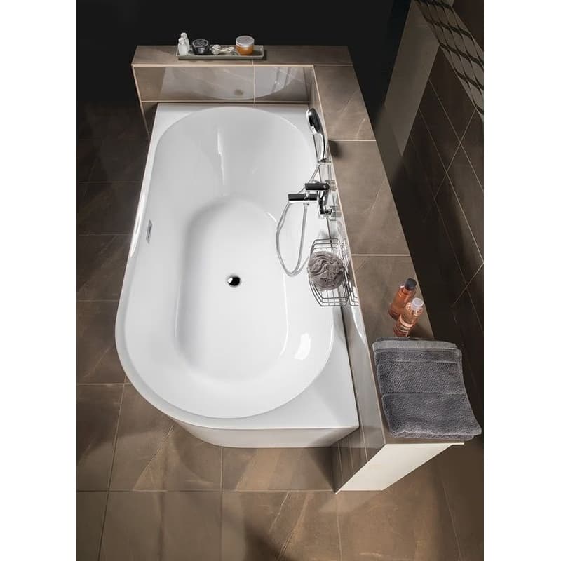 AQUALINE - TIBERA L rohová stojaca vaňa 170x80cm, biela E1026 5