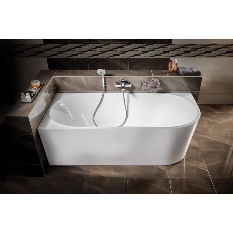 AQUALINE - TIBERA L rohová stojaca vaňa 170x80cm, biela E1026 6