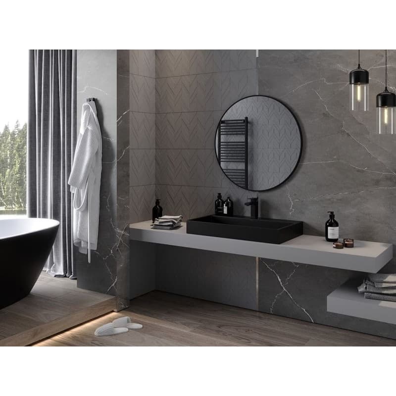MEXEN - Loft zrkadlo 85, čierny rám 9850-085-085-000-70 3