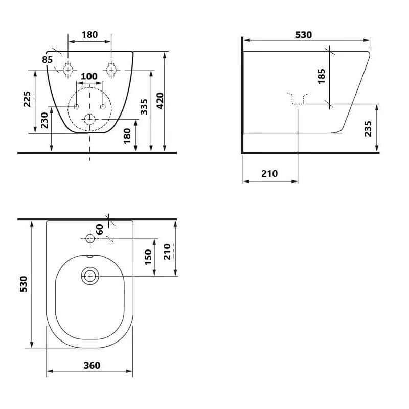 OLSEN SPA - Závesný bidet ARCO OLKLT2141F 3