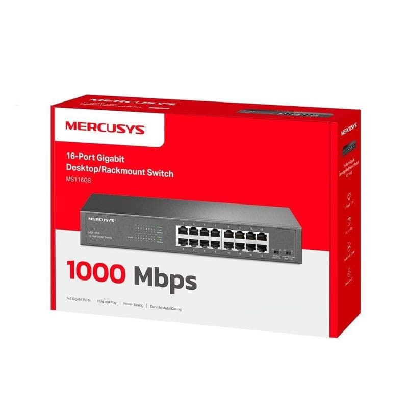 MERCUSYS switch MS116GS (16xGbE, fanless) 5