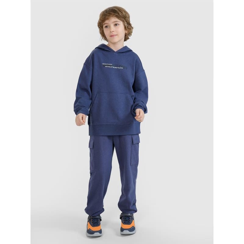 Chlapčenská mikina s kapucňou 4F JUNIOR SWEATSHIRT-JWSS25TSWSM1511-22S-GREY 5