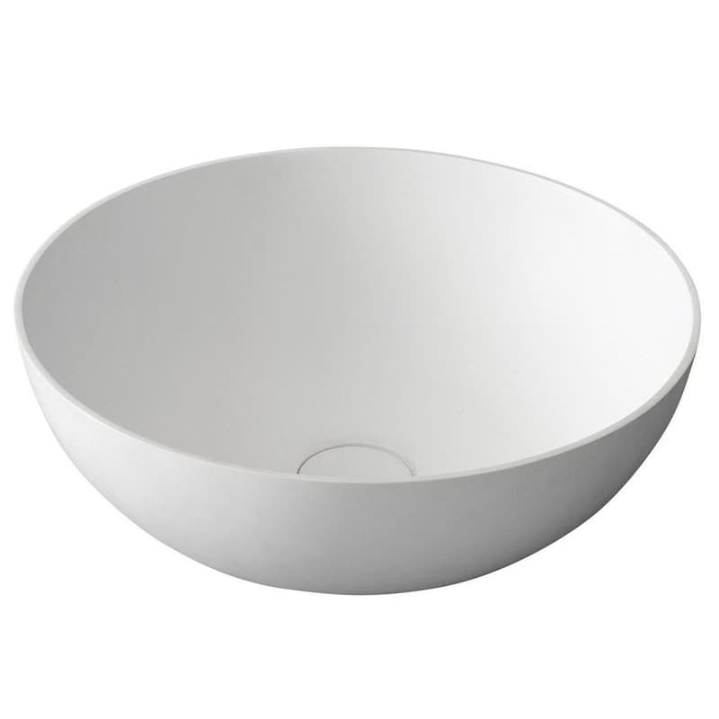 SAPHO - THIN umývadlo na dosku Ø 39 cm, bielá mat WN185 1