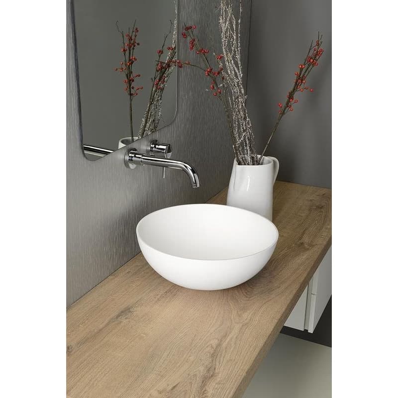 SAPHO - THIN umývadlo na dosku Ø 39 cm, bielá mat WN185 2