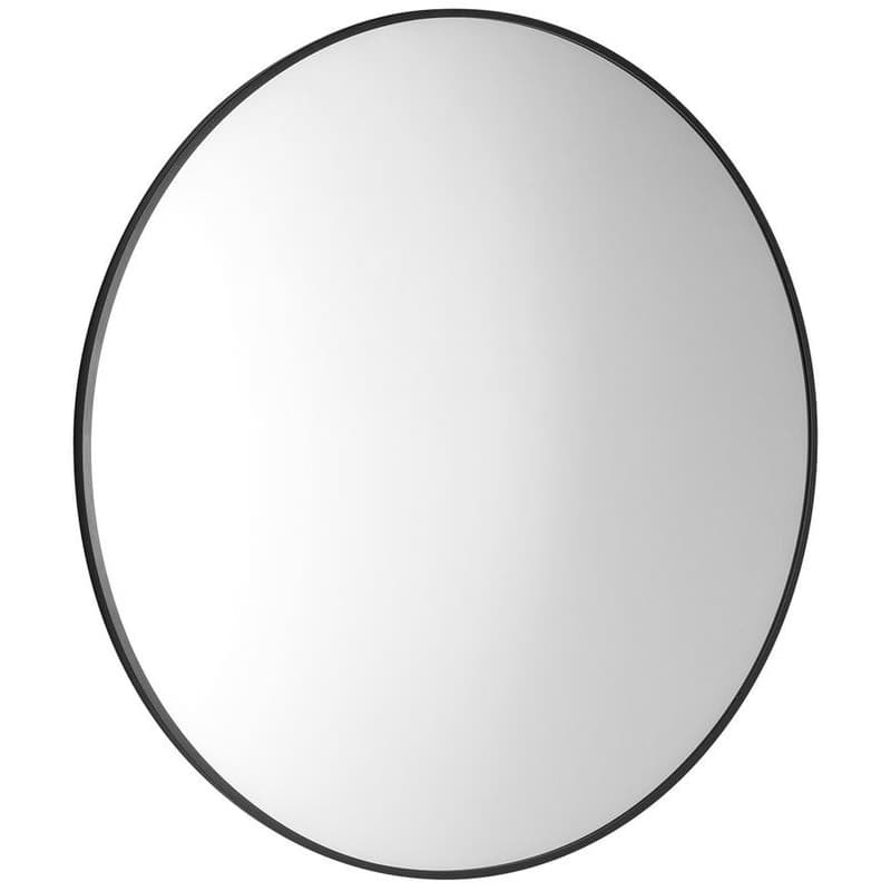SAPHO - AROWANA okrúhle zrkadlo v ráme ø 100cm, čierna mat AWB100 1