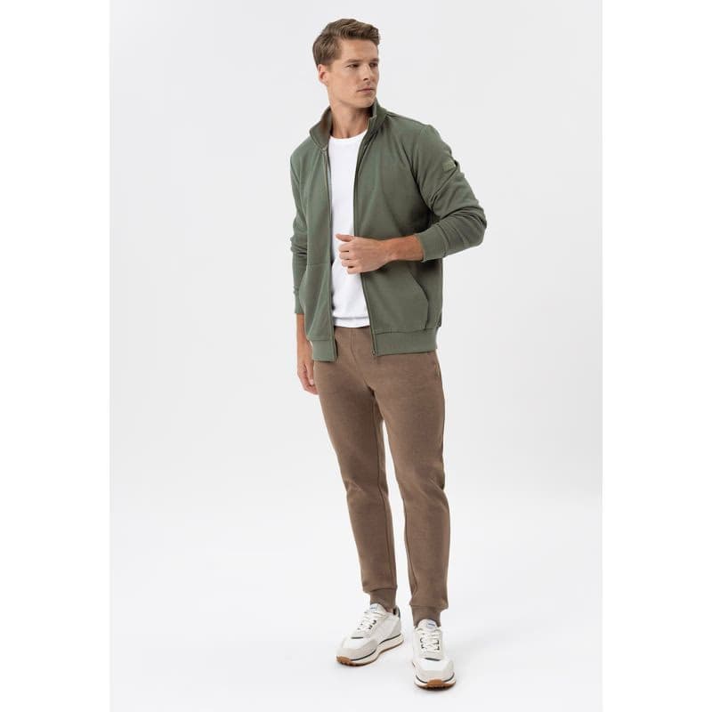Pánska mikina so zipsom VOLCANO B-GULF-KHAKI 3