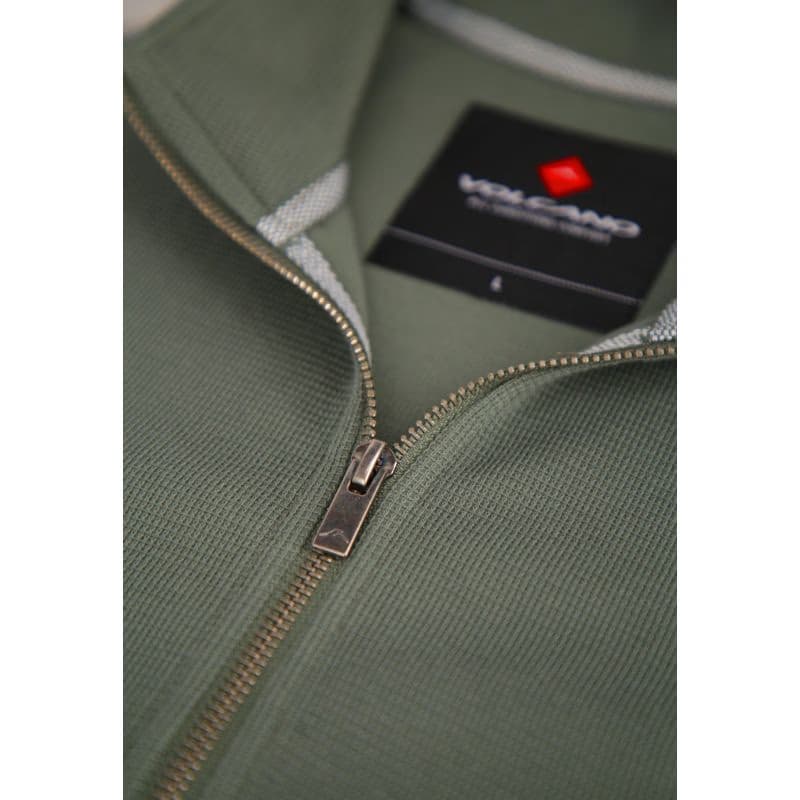 Pánska mikina so zipsom VOLCANO B-GULF-KHAKI 5