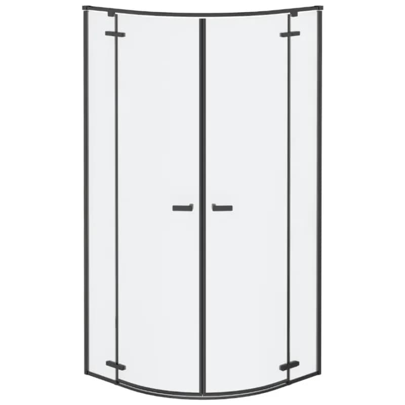 Sprchový kút polkruhový Delta2 90x90195 black 1