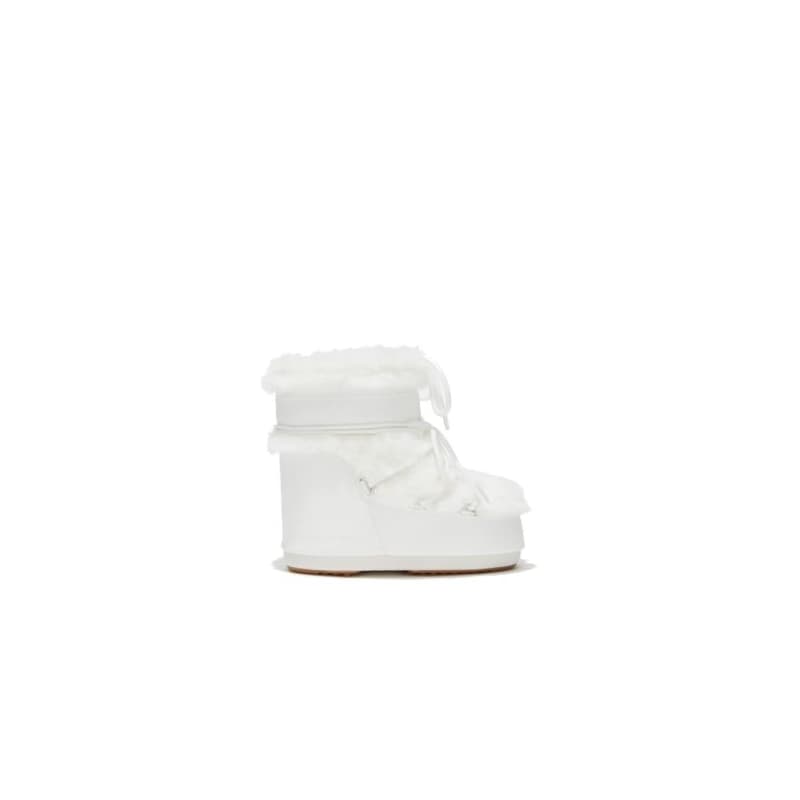 Dámske členkové zimné topánky MOON BOOT MB ICON LOW FAUX FUR, A002 OPTICAL WHITE